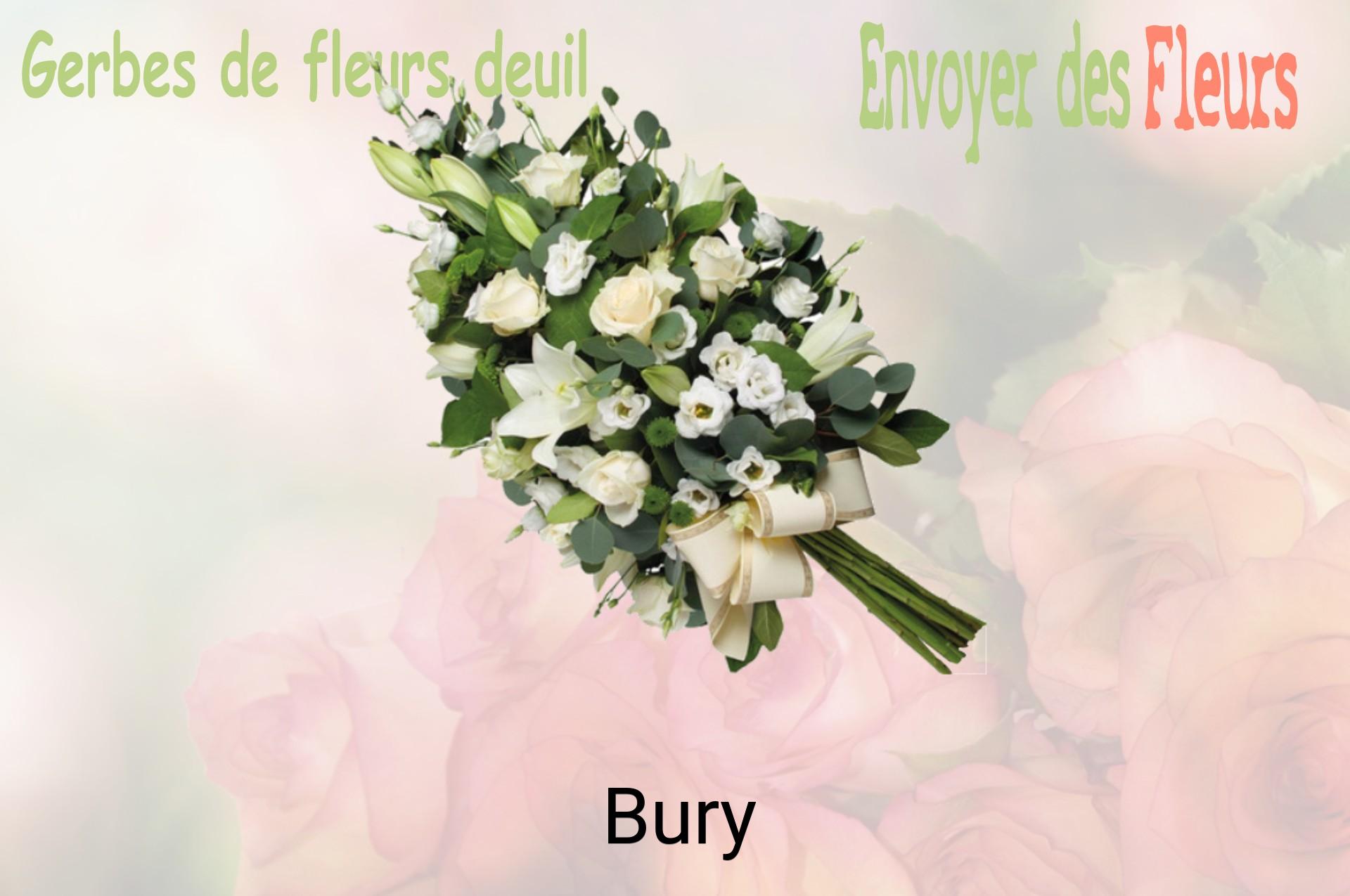 Gerbe de fleurs de deuil livrée à Bury
